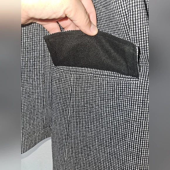 Theory Houndstooth Ponte Casual Blazer, Size 12, Black/White, EUC - Picture 13 of 16
